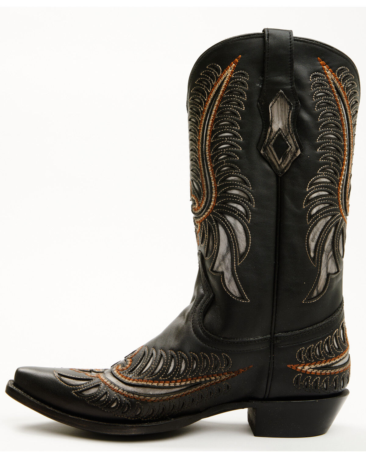 Image #3 - Corral Men's Inlay Western Boots - Snip Toe, Black, hi-res