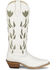 Image #2 - Justin Women's May Vintage Tall Western Boots - Snip Toe, White, hi-res