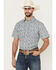 Image #1 - Gibson Trading Co Men's Fan Favorite Floral Print Short Sleeve Snap Western Shirt, Ivory, hi-res