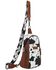 Image #4 - Wrangler Women's Boot Barn Exclusive Daisy Cow Print Sling Bag, Brown, hi-res