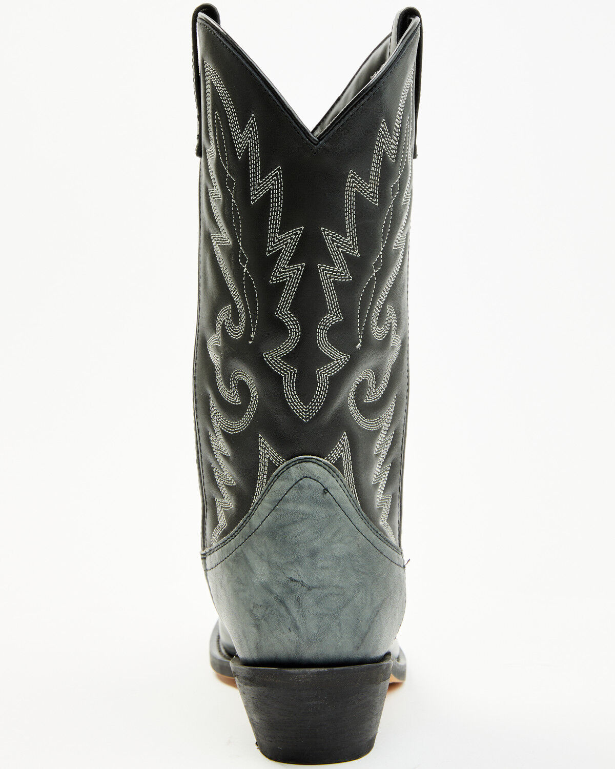 Image #5 - Laredo Men's Lizard Print Wingtip Western Boots - Round Toe, Grey, hi-res