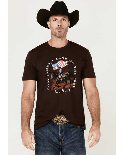 Cody James Men's Gallop Short Sleeve Graphic T-Shirt, Brown, hi-res