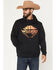 Image #1 - Wrangler Men's Logo Graphic Hooded Sweatshirt, Black, hi-res