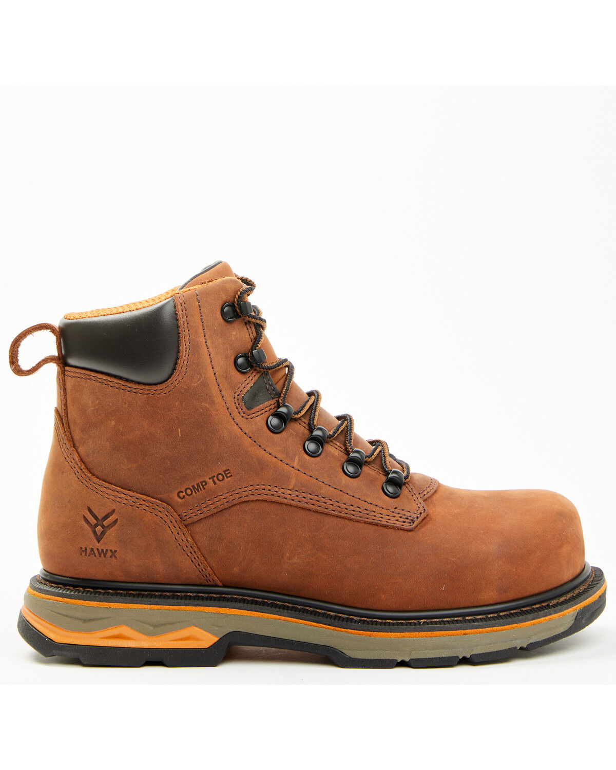 Image #2 - Hawx Men's 6" Enduro Lace-Up Work Boots - Composite Toe, Dark Brown, hi-res