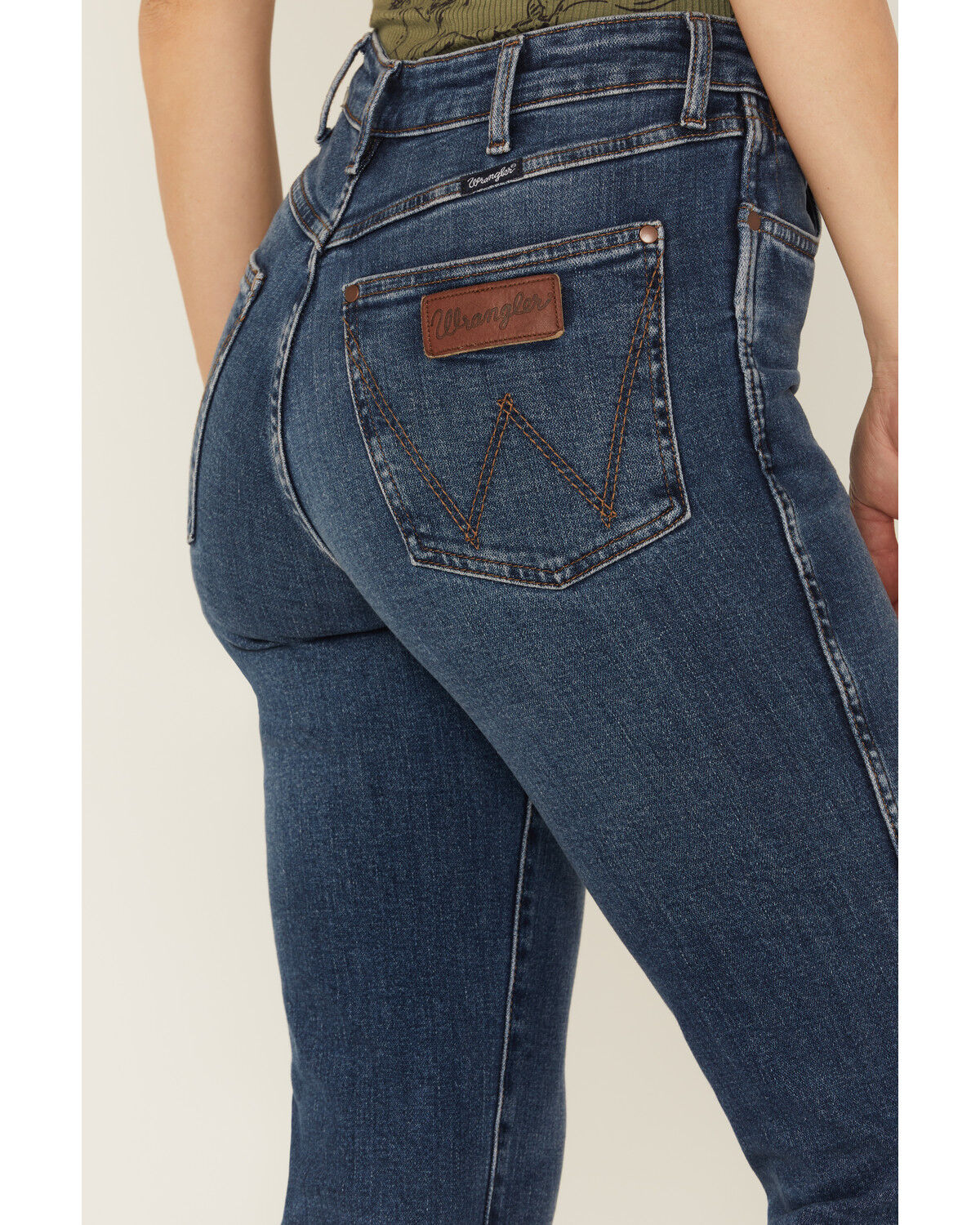 Image #4 - Wrangler Retro Women's Medium Wash Aria High Rise Flare Stretch Denim Jeans, Medium Wash, hi-res