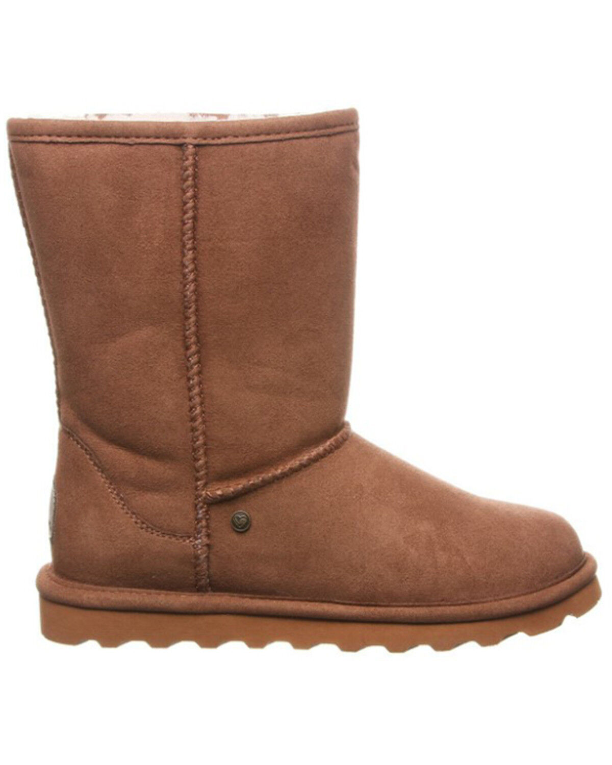 Image #2 - Bearpaw Women's Elle Short Vegan Casual Boots - Round Toe, Brown, hi-res