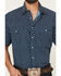 Image #3 - Roper Men's West Made Geo Print Short Sleeve Pearl Snap Western Shirt, Blue, hi-res