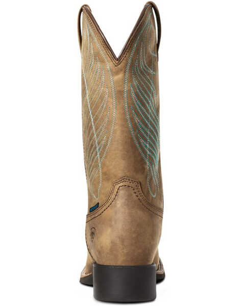 Image #3 - Ariat Women's Round-Up Waterproof Western Performance Boots - Square Toe, Brown, hi-res