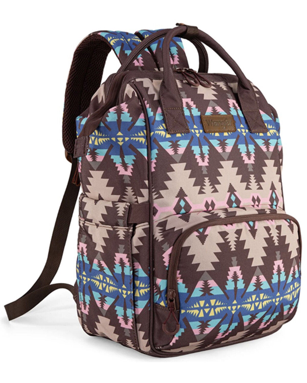 Wrangler Women's Southwestern Print Diaper Bag, Coffee, hi-res