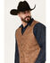 Image #2 - Cody James Men's Hoof Print Faux Leather Vest, Tan, hi-res