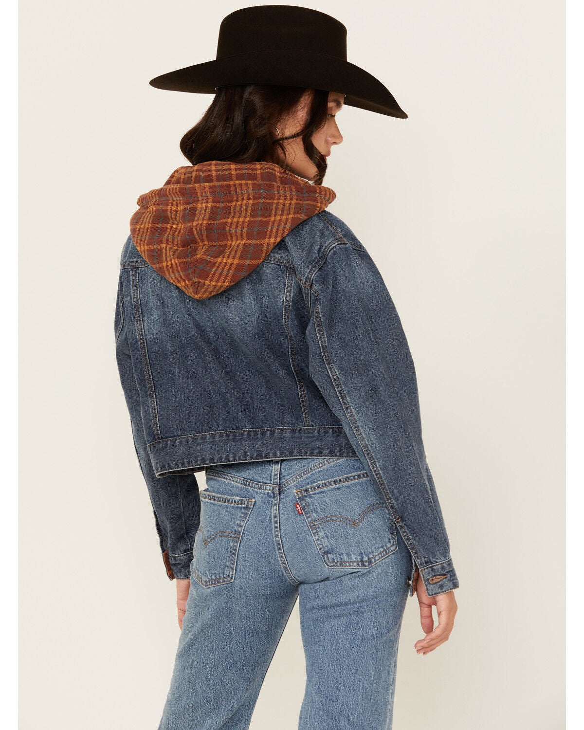 Cleo + Wolf Women's Arno Medium Wash Cropped Denim Jacket, Medium Wash, hi-res