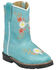 Image #1 - Smoky Mountain Toddler Girls' Autry Western Boots - Broad Square Toe, Turquoise, hi-res