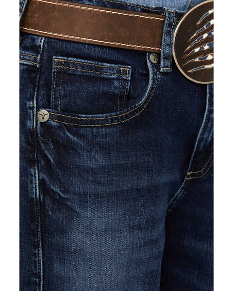 Image #2 - Wrangler 20x Boys' Dark Wash 42 Vintage Bootcut Jeans, Blue, hi-res