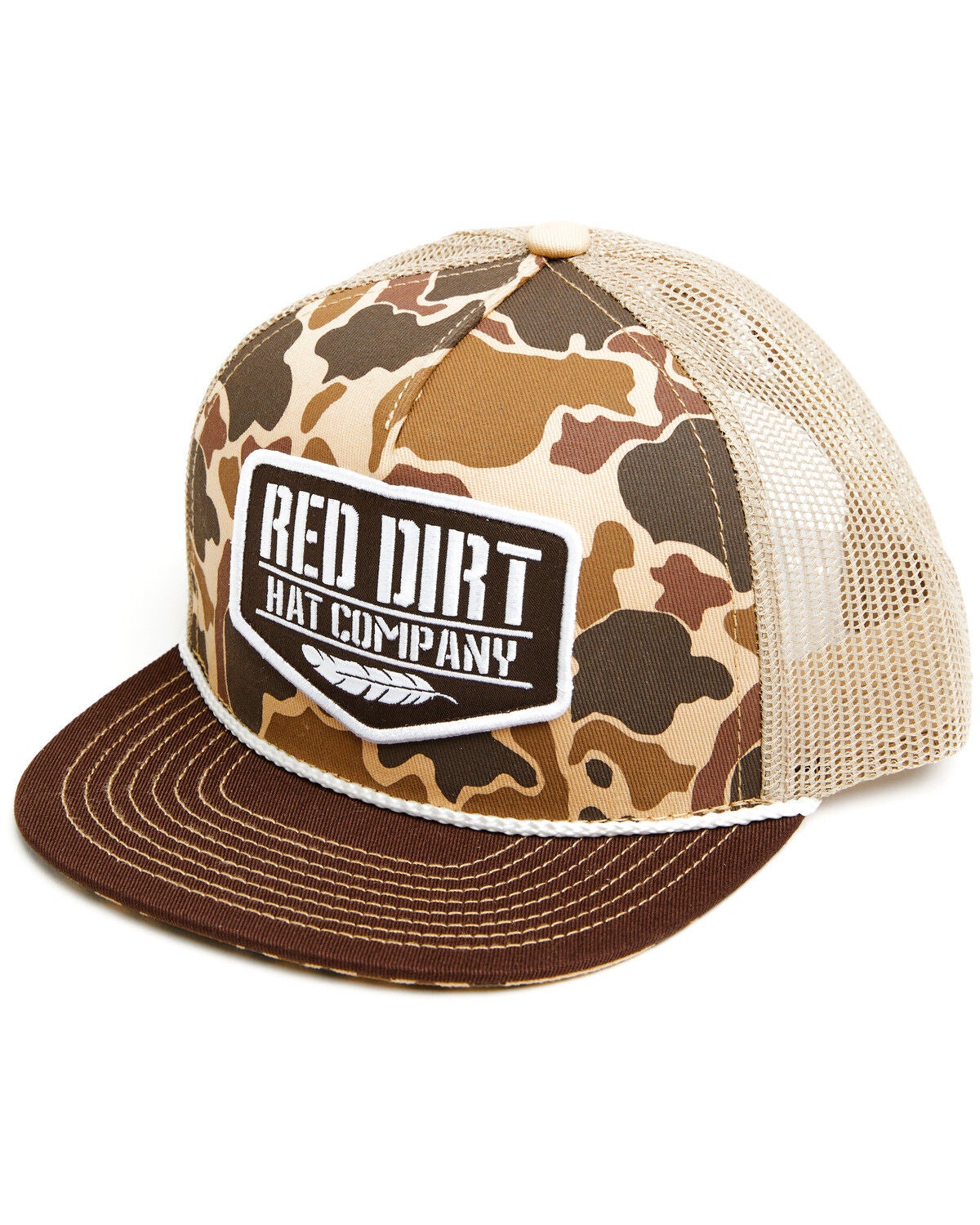 Red Dirt Hat Co Kids' Old Skool Camo Ball Cap, Camouflage, hi-res