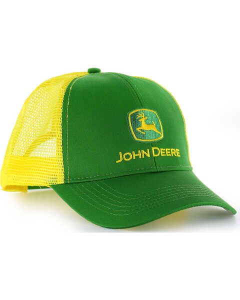 John Deere Embroided Logo Snap-Back Ball Cap, Green, hi-res