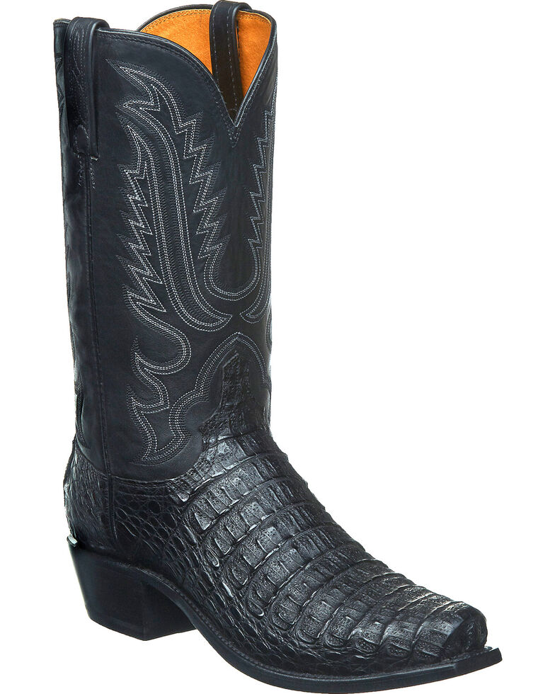 Lucchese Men's Handmade Walter Hornback Caiman Western Boots - Snip Toe - Country Outfitter