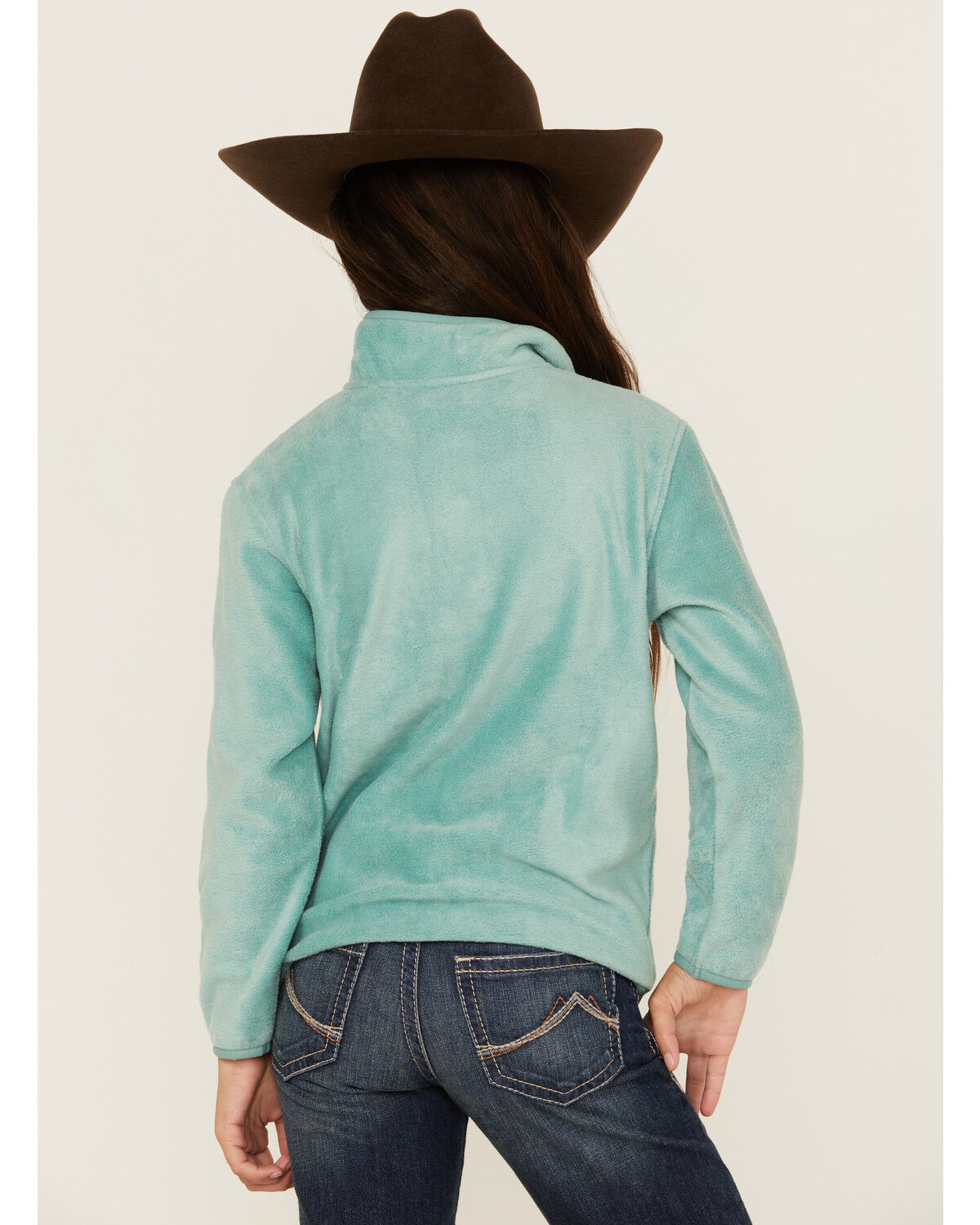 Image #4 - Cruel Girl Girls' Southwestern Fleece Pullover, Turquoise, hi-res