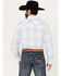 Image #4 - Resistol Men's Conrad Plaid Print Long Sleeve Button Down Western Shirt, Light Blue, hi-res