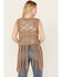 Image #4 - Rock & Roll Denim Women's Crochet Fringe Vest, Taupe, hi-res