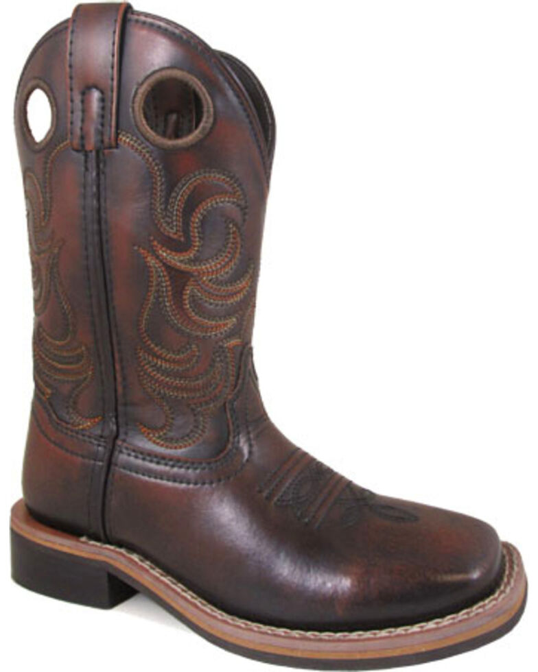 Smoky Mountain Youth Boy's Chocolate Landry Boots - Square Toe , Chocolate, hi-res