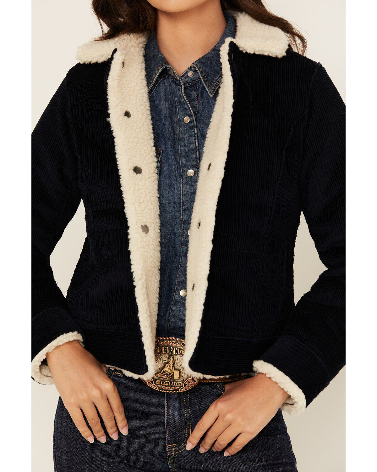 Image #3 - Shyanne Women's Reversible Snap Front Jacket, Indigo, hi-res
