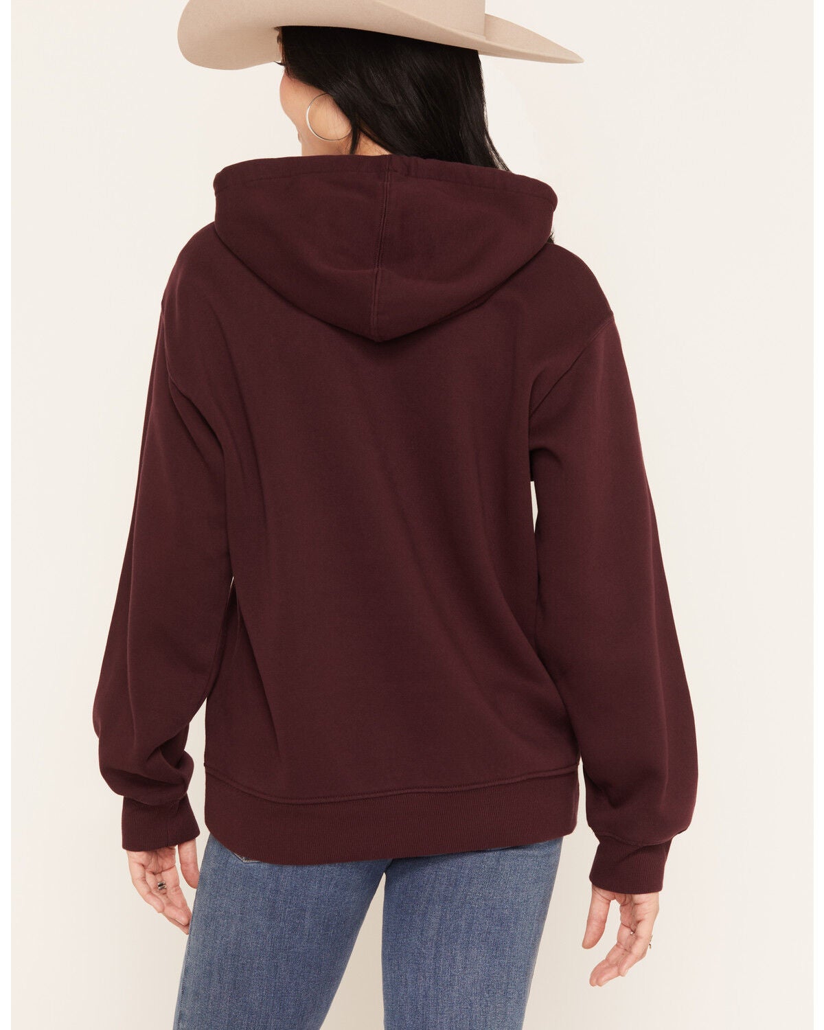 Image #4 - Wrangler Retro Women's Logo Hoodie, Burgundy, hi-res
