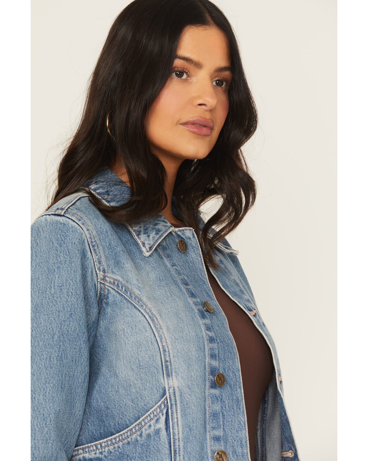 Image #2 - Rolla's X AC/DC Women's Medium Wash Lightning Denim Jacket, Medium Wash, hi-res