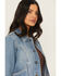 Image #2 - Rolla's X AC/DC Women's Medium Wash Lightning Denim Jacket, Medium Wash, hi-res