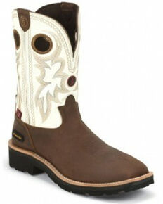 Tony Lama Men's Fireball Western Work Boots - Composite Toe, Bark, hi-res