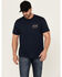 Image #1 - Brixton Men's Grade Logo Short Sleeve Graphic T-Shirt, Navy, hi-res