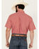 Image #4 - Cinch Men's Geo Print Short Sleeve Button-Down Western Shirt, Red, hi-res