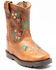 Image #1 - Shyanne Toddler Girls' Floral Western Boots - Square Toe, Brown, hi-res