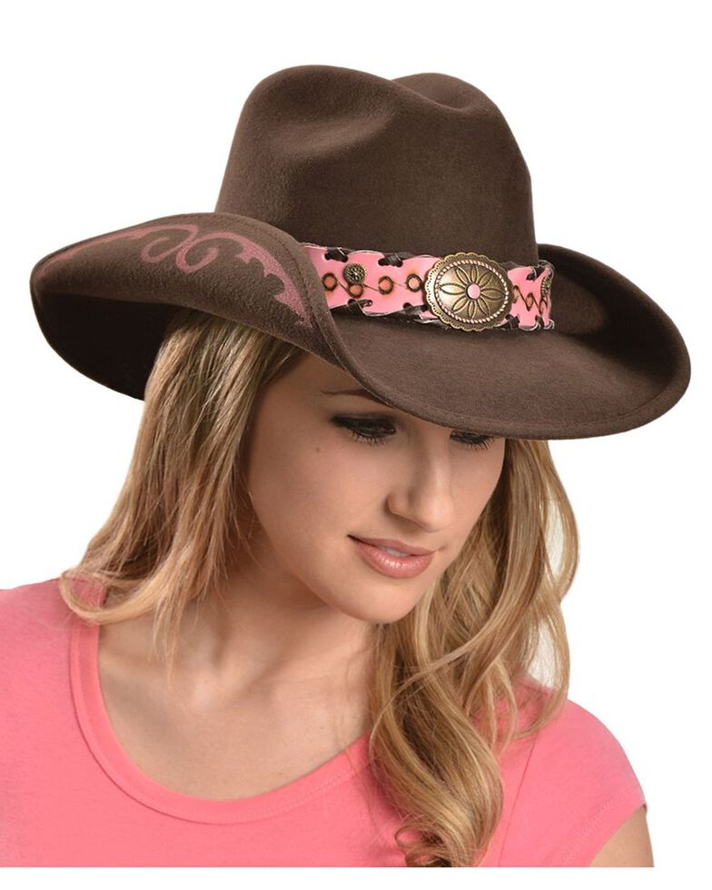 Bullhide Annie Oakley Cowgirl Hat, Chocolate, hi-res