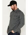 Image #2 - Cody James Men's FR Geo Print Long Sleeve Snap Work Shirt, Charcoal, hi-res