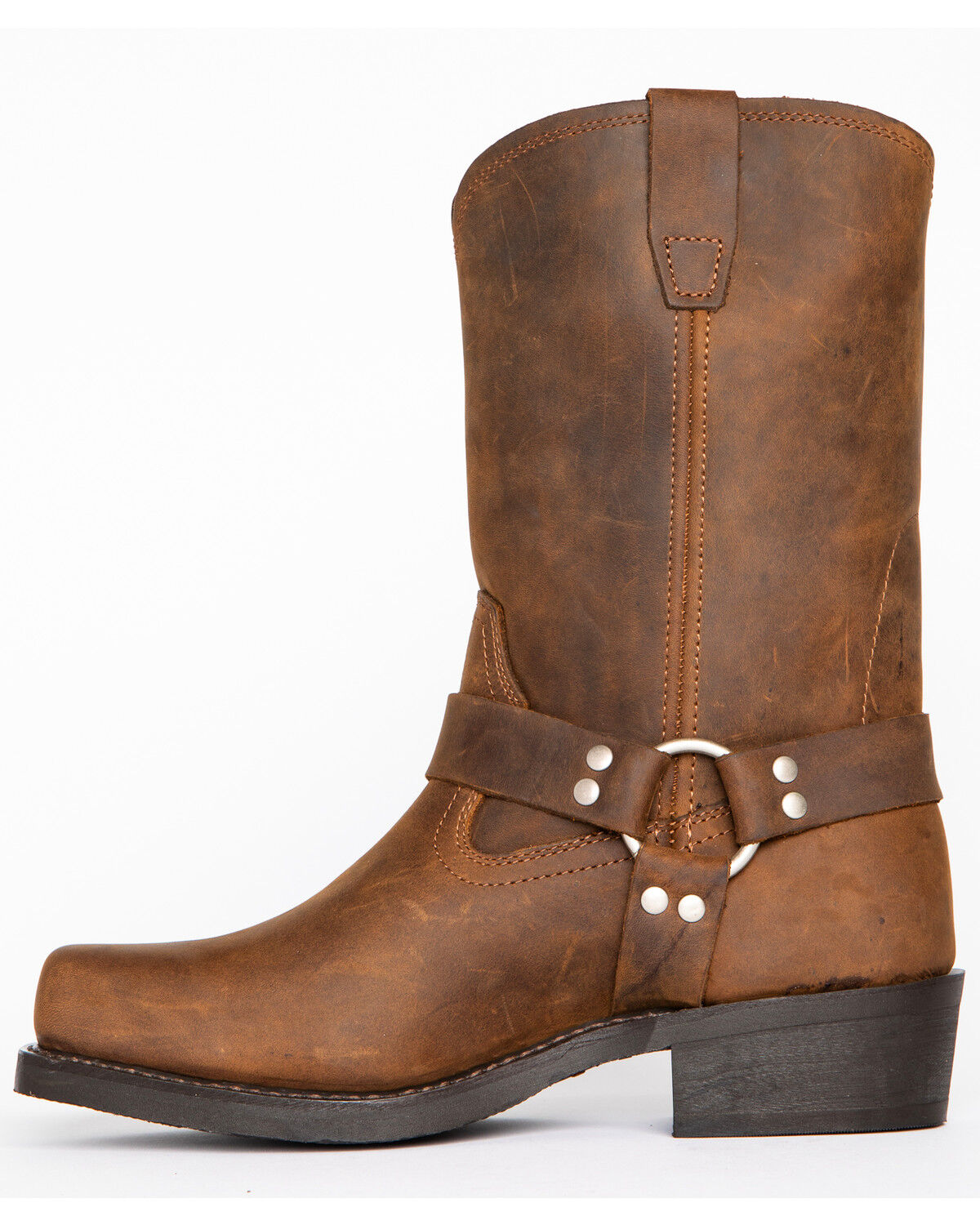 Image #3 - Brothers and Sons Men's Pull On Motorcycle Boots - Square Toe, Brown, hi-res
