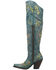 Dan Post Women's Flower Child Tall Boots - Snip Toe, Turquoise, hi-res