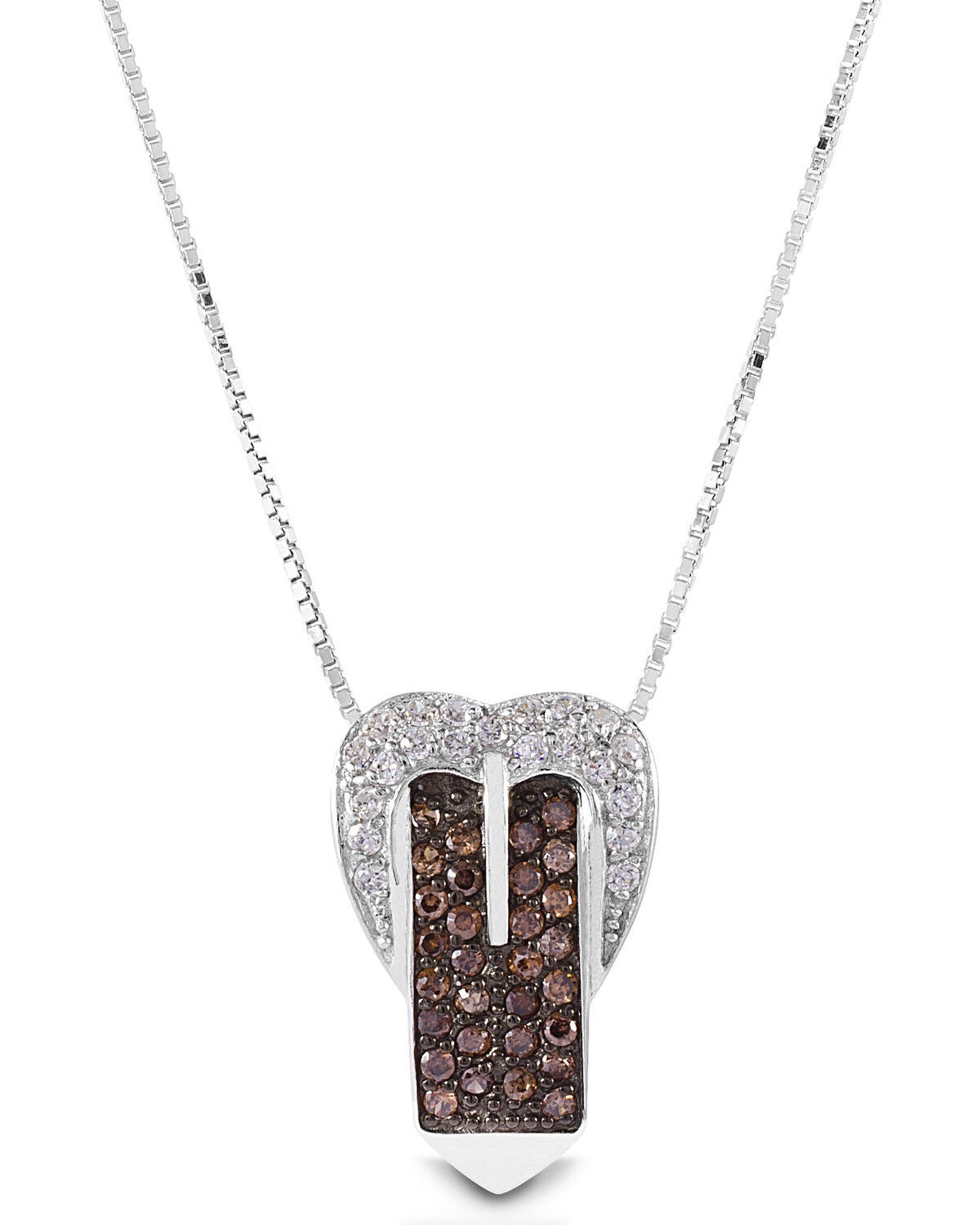 Image #1 - Kelly Herd Women's Western Cognac Buckle Necklace, Silver, hi-res
