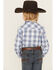 Image #4 - Wrangler Retro Boys' Plaid Print Long Sleeve Snap Western Shirt, Blue, hi-res