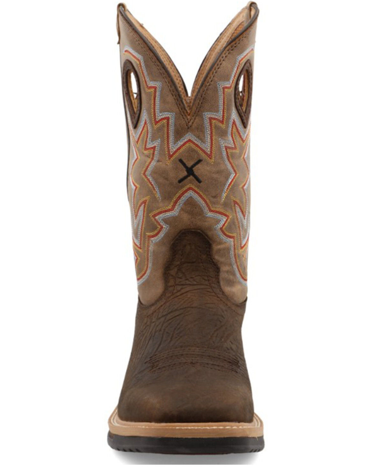 Image #4 - Twisted X Men's Lite Western Work Boots - Broad Square Toe, Taupe, hi-res
