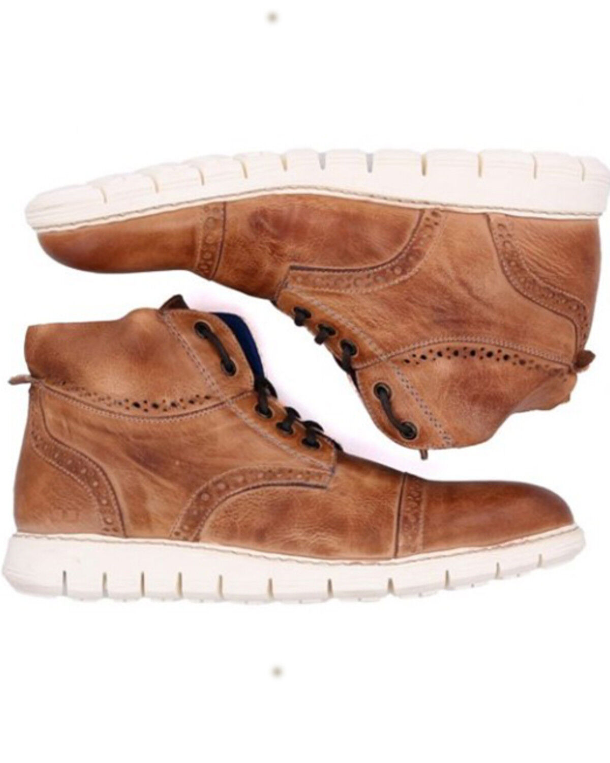 Image #3 - Bed Stu Men's Bowery II Western Casual Boots - Round Toe, Tan, hi-res