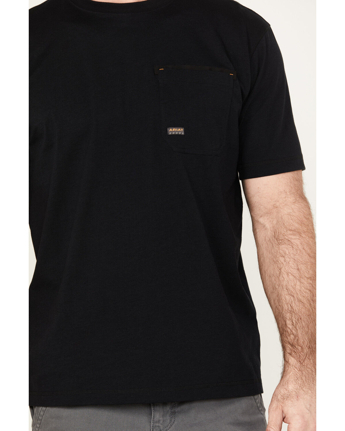 Image #3 - Ariat Men's Rebar Workman Born For This Short Sleeve T-Shirt, Black, hi-res