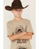 Image #2 - Cody James Boys' Cowboy Sketch Short Sleeve Graphic T-Shirt, Oatmeal, hi-res