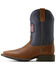 Image #2 - Ariat Boys' Freedom Rider Western Boots - Broad Square Toe, Navy, hi-res