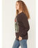 Image #2 - Wrangler Women's Cactus Graphic Crew Neck Sweatshirt, Black, hi-res