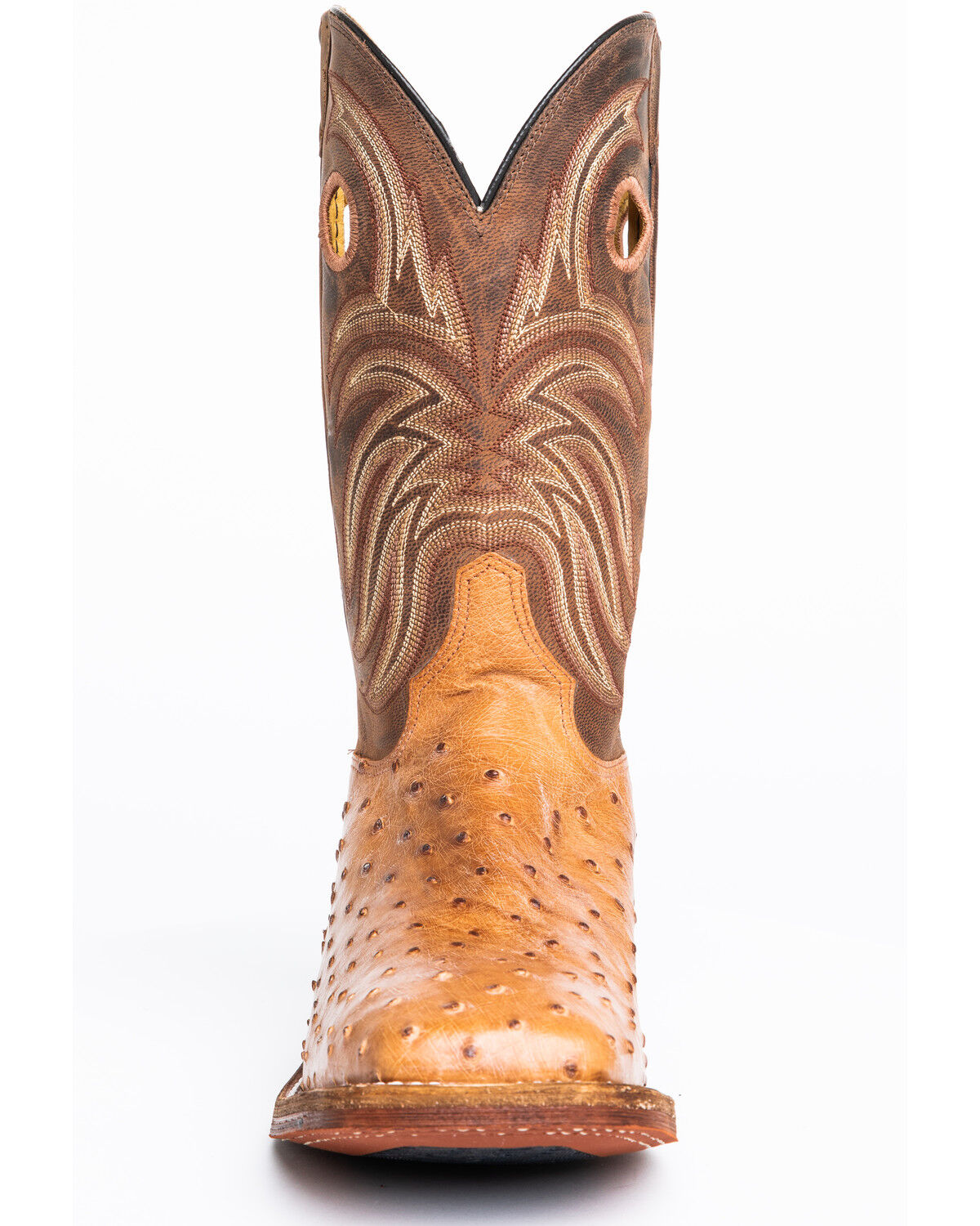 justin cognac ostrich boots