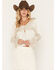 Image #1 - Shyanne Women's Latigo Satin Button-Front Long Sleeve Blouse, Natural, hi-res