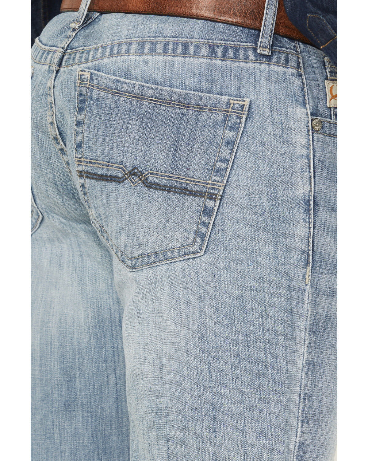 Image #4 - Cinch Men's Light Wash Slim Bootcut Performance Stretch Denim Jeans, Light Wash, hi-res