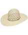 Twister Men's 10X Shantung Open Crown Straw Cowboy Hat, Ivory, hi-res