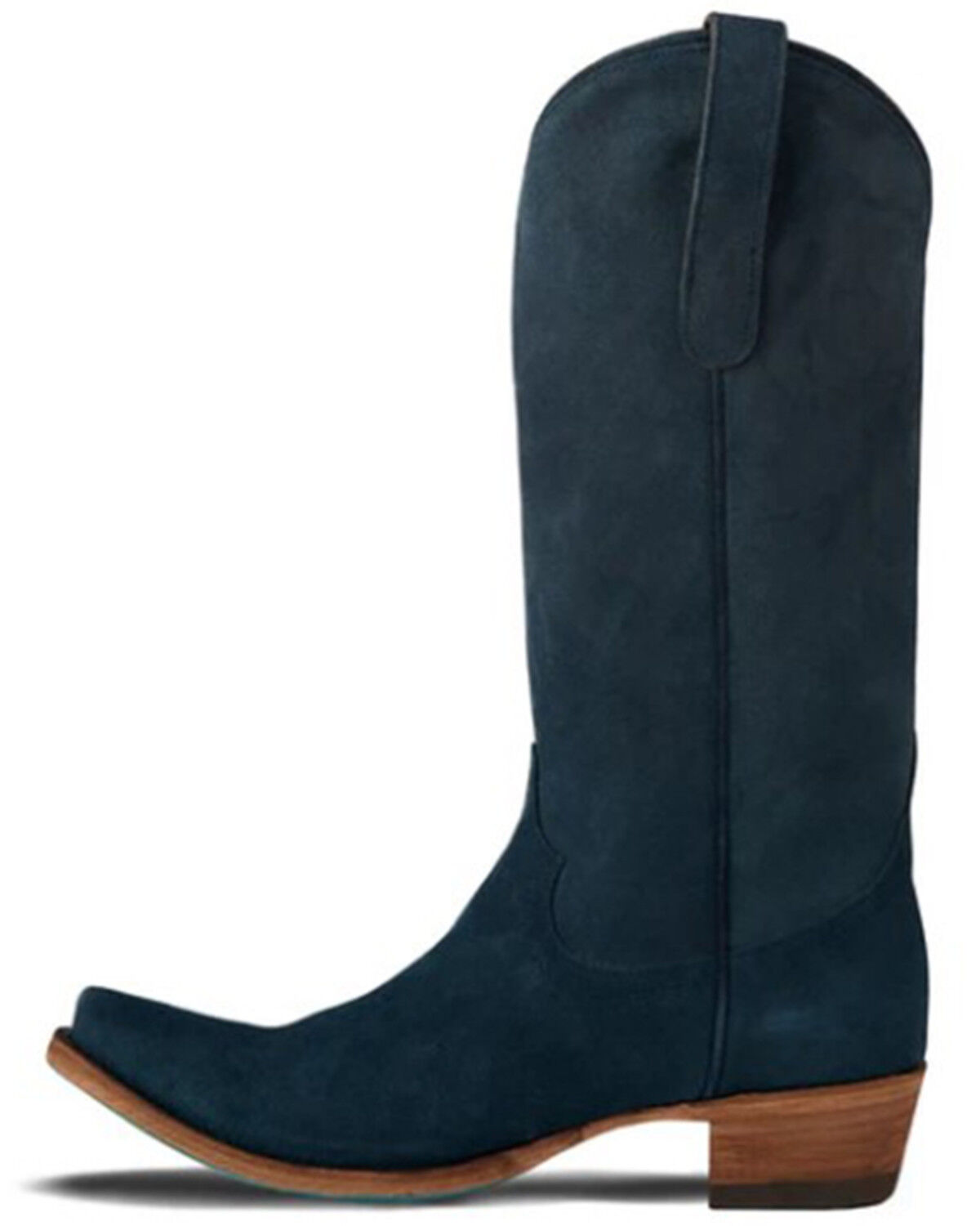 Image #3 - Lane Women's Emma Jane Suede Tall Western Boots - Snip Toe, Navy, hi-res