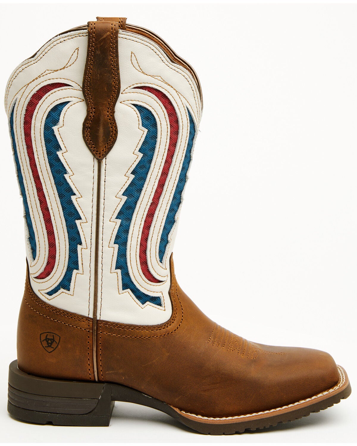 Image #2 - Ariat Women's 11" Ranchwork VentTEK Performance Western Boots - Broad Square Toe, Distressed Brown, hi-res